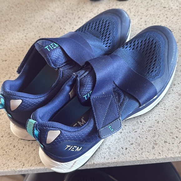 Blue Athletic Shoes Women’s 8.5 slipstream Tiem spinning shoes cycling with clip - Picture 5 of 6